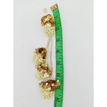 Gold Sequins And Pearl Bead Tassels Latkan, Indian Latkans, Blouse Latkan